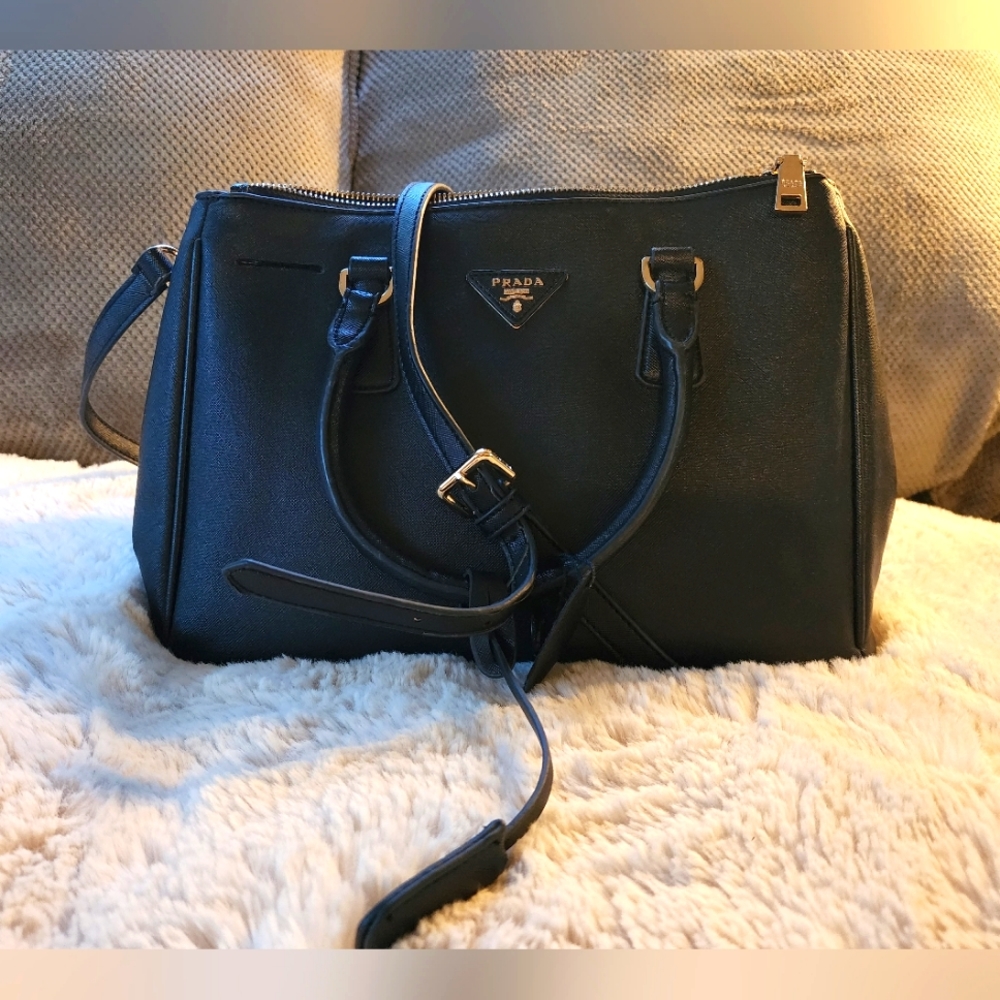Prada Saffiano Double Zip Tote